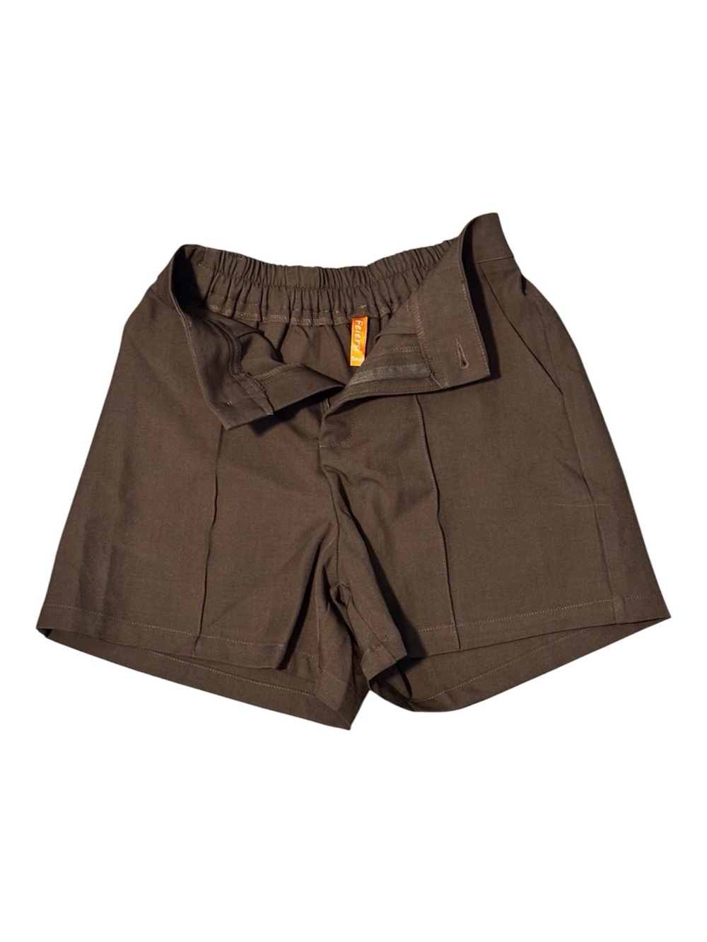 High Waisted Elastic Tailored Casual Trouser Shorts, Size Small - Picture 4 of 6